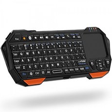 Fosmon 미니 블루투스 키보드 (QWERTY 키보드) 무선 휴대용 경량 통합 터치 패드 Apple TV PS4 스마트 폰 등에서, 단일상품, 단일상품