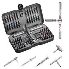 전동드라이버세트 VMAN Precision 66in1 자기 래칫 드라이버 세트 분리형 T - 핸들 자화 장치 고정 가구 전자 제품 및 안경, [02] 66in1Black-1, 1개