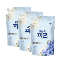 온마음샵 피죤 고농축 강력탈취 섬유유연제 리필 1600ml 3개 로맨틱플라워 써니가든 오션후레쉬, 1.6L