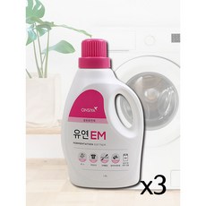 온시야 EM 섬유유연제 핑크로즈향 1800ml 3개 이엠섬유유연제, 500