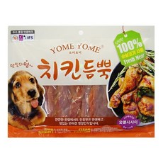 요미요미 강아지간식 치킨듬뿍 400g, 숯불사사미, 1개 - 강아지치킨