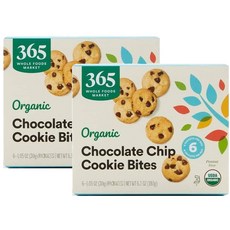 365 Whole Foods Market Chocolate Chip Cookie Bites 홀푸드마켓 초콜릿 칩 쿠키 바이트, 2개, 179g