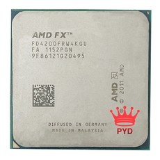 AMD FX 시리즈 FX-4200 4200 쿼드 코어 CPU 프로세서 FD4200FRW4KGU 소켓 AM3 3.3 GHz, 한개옵션0