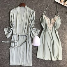 로앤허니 레이스 자수 바캉스 여행지 허니문 여자 원피스슬립 가운세트