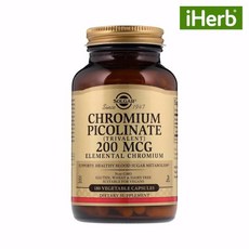 솔가 크롬 피콜리네이트 200mcg 180 베지건강 보조제