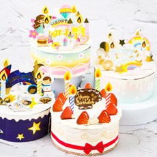 생일축하 입체카드 케이크 3D카드 1P 축하카드 엽서카드 카드디자인 수능선물, 유니콘