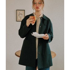 론론 하프 트렌치코트 다크네이비