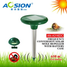 2 배 Aosion 정원 태양 마우스 해충 퇴치 Gopher 설치류 뱀 억제 Repeller, AN-A316DC
