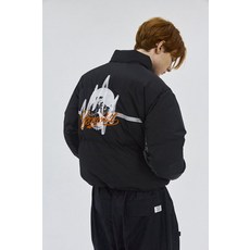 BSRABBIT 스컬 제이 숏패딩 자켓 블랙 SKULL_J SHORT DOWN PADDING JUMPER BLACK BSR2324FWJK005