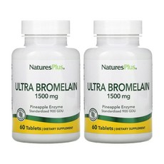 네이처플러스 브로멜라인 고용량 1500mg 60정 2통 파인애플효소 브로멜린 Bromelain