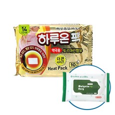 하루온 핫팩 붙이는 타입 50g, 330개입+맑은누리손소독티슈