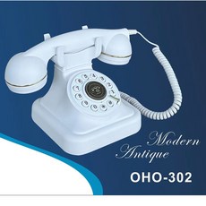 촬영용 다이얼 레트로 클래식 복고 수화기 전화기 옛날 유 화기 옛날전화기 감성 가정용, 302화이트럭셔리