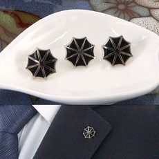 [아재리노] 우산 단추 배지 브로치 정장 뱃지