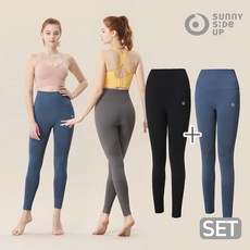 써니사이드업 심리스 라인컨트롤 9부 레깅스 2종세트_c
