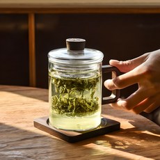 카빈스 우드 핸들 내열유리 티포트, 1개, 400ml, 투명 1개, 400ml, 투명