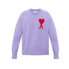 [아미] 12주년 빅하트 로고 자수 니트 리라 E21HK009 016 504
