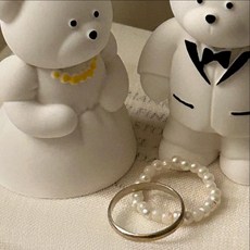 서리네 석고방향제 (웨딩베어), 라일락, 실내용, 반짝이드레스