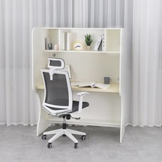 스터디플랜H 1인 가정용 독서실책상 스터디카페 칸막이 집중력 중고등 공부방책상, 크림화이트