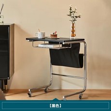 사이드테이블 매거진 랙 이동식 노트북 쇼파 테이블, 블랙
