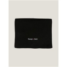 TOMMY JEANS SCARF WITH EMBROIDERED LOGO AM0AM11703BDS Black