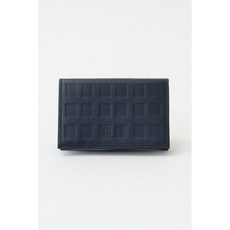 DAKS Checker emboss bi-fold business card holder 16-452385 Navy