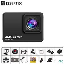 액션캠 바디캠 소형 유튜브 브이로그 카메라 자전거 블랙박스 4K CERASTES, [01] Action Camera-1, [03] With 64G Card, Action Camera-1