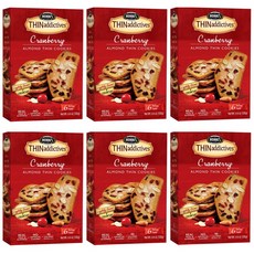 Nonni's THIN Addictives Cranberry Almond Thin Cookies 노니스 크랜베리 아몬드 씬 쿠키 6개입 4.4oz(126g) 6팩, 1개