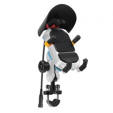 오토바이 전화 마운트 15W 전기 자전거용 범용 핸들바 홀더, 검은색, 19.5cmx11.5cmx10.5cm, 플라스틱, 1개