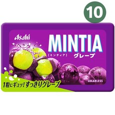 Asahi 아사히 민티아 사탕 포도맛 10개, 7g