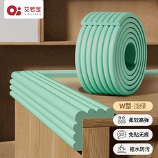 벽가드 벽면 쿠션 모서리 보호, 2m, 1개, 연녹색 W 8x0.8cm