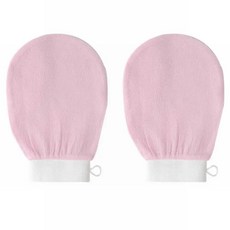 모로코 샤워 목욕 장갑 각질 제거 미트 스크럽 분해 가능레이온, 2.2pcs Pink