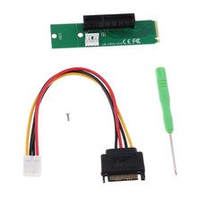 FWT M.2 NGFF - PCI-E X4 어댑터 카드 M.2 NGFF SSD - PC-e mSATA PCI-e X1 X4 라이저 카드, 80x20x11mm, 검은, PCB