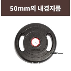 국산 바벨 헬스 중량봉 (50mm) 원판 2개, 10kg