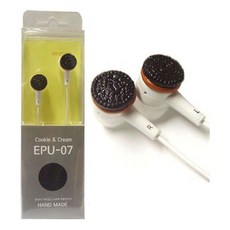 로하스_lohasshop_미니어처 수제 이어폰 EPU-07 (쿠키) 이어폰 귀여운이어폰 초등학생이어폰 선물용이어폰 패션이어폰 통화이어폰 음악감상이어폰 미니어처이어폰 핸드메이드이어폰, 옵션없는품목입니다, 옵션없는품목입니다