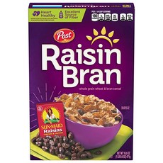 [미국] 포스트 Post Raisin Bran® 통곡물 밀 및 밀기울 브렉퍼스트 시리얼 코셔 470.6g 16온스