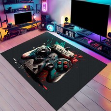 3D 게임 콘솔 컨트롤러 카펫 룸 바닥 소프트매트 홈 침실 장식 미끄럼 방지 소파 커피 테이블 러그, 01 40X60CM, 06 7