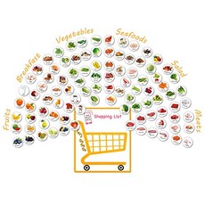 NMT 냉장고 케토 다이어트 식품 자석 냉장고 케토 제닉 다이어트 아침 과일 야채 샐러드 고기 다이어트 퀵 가이드 요리 애호가를위한 선물을위한 - P0406083TKZJFB0, 기본