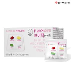 [안국약품] 브이팩 V-PACK 종합영양제 여성용 90포 (3개월분), 3개, 100.5g