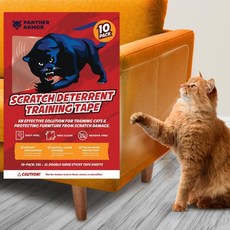 Panther Armor 고양이 발바닥 보호제 팬서 갑옷 1010개팩 긁힘 방지 테이프 양면 5팩 XL 16인치 L 12인치 W 대형 17인치 10인치 가구 보호대 클리어 트레, 10 Sheets, 10개