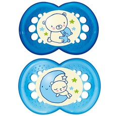 MAM 맘베이비 오리지날 야광 노리개 (6개월 이상), 6개월이상, 블루