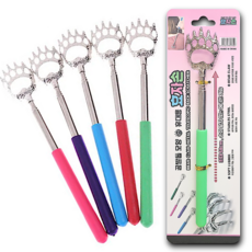 [케이믹스샵] 곰발톱모양 컬러 효자손 등긁개 최대 58cm 길이 조절 가능, 2개, 핑크