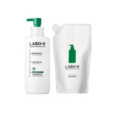 라보에이치 탈모케어 두피강화 샴푸 400ml 1개 + 리필 400ml 1개, 라보에이치 탈모케어 두피강화 샴푸, 400ml, 1개