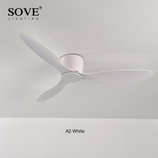 실링팬 SOVE 모던 디자인 천장 선풍기 DC 모터 원격 제어 심플한 조명 가정용 30W 220V, 42 inch, 1) A2 White  42 inch, 9) A2 White  42 inch