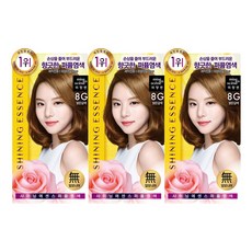 미쟝센 샤이닝 에센스 새치전용 염색제, 3개, 8G 밝은갈색