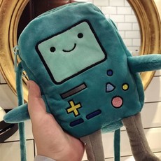 핀과 제이크의 어드벤처 타임 Adventure Time 제이크 핀 비모 캐릭터 굿즈 봉제인형 크로스백, 비모 크로스백