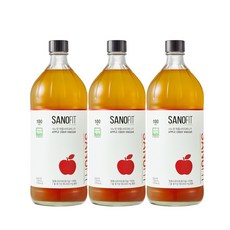 사노핏 사과초모식초 유기농 애플사이다비니거 1L X 3병 자연발효식초, 애플사이다비니거 1L 3병 (푸어러 제공)