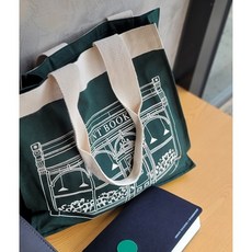 런던 Daunt books 캔버스숄더백 도서관가방 다운트북스 에코백(green)