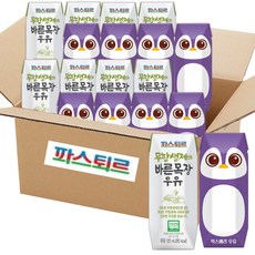 파스퇴르 바른목장 꼬미루미 2종혼합125ml (바른목장우유 8입+믹스베리우유 8입) 총16팩, 125ml