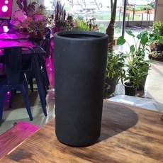 검정 화분 20x40 블랙 빈티지 긴흑원통 토분 화분