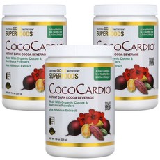 캘리포니아골드뉴트리션 코코카디오 다크 코코아 CocoCardio 225g 3통